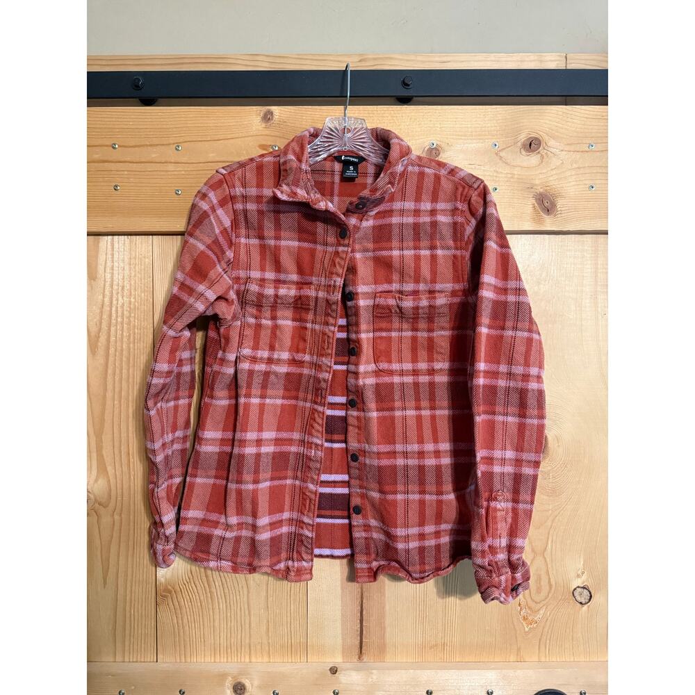 Cotopaxi Thick Flannel Plaid Long Sleeve Button Down Women’s Shirt Size S Pink